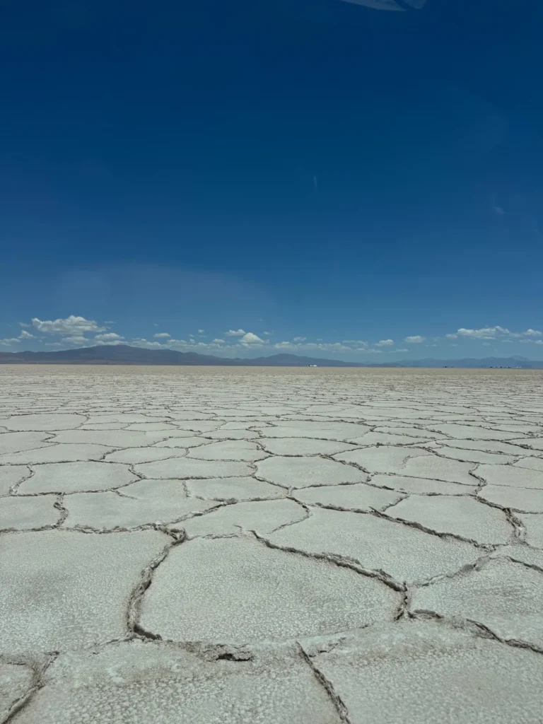 La crosta di sale delle Salinas Grandes, a 3.400 metri. Novembre 2024.