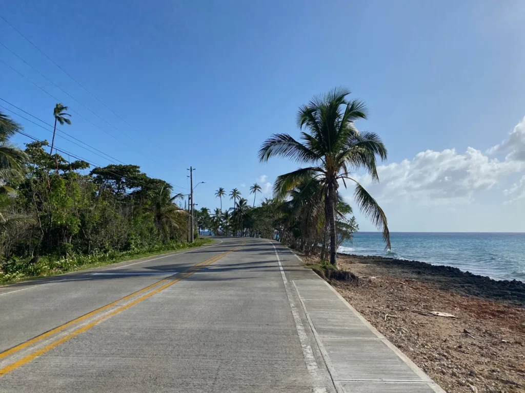 La strada costiera di San Andrés, marzo 2021