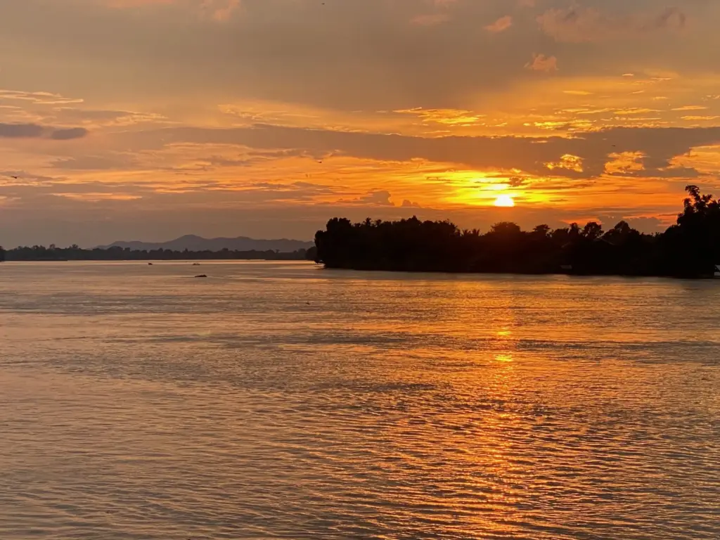 Tramonto sul Mekong, Don Det, luglio 2020