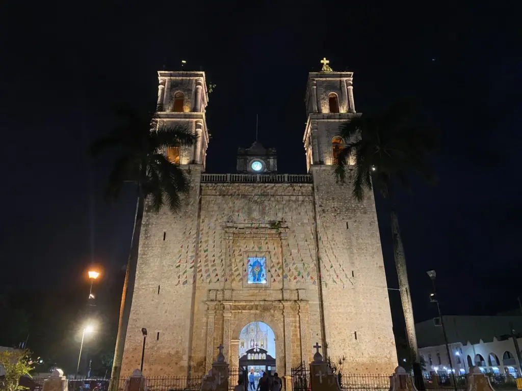 La chiesa di San Servacio a Valladolid, di sera, novembre 2021